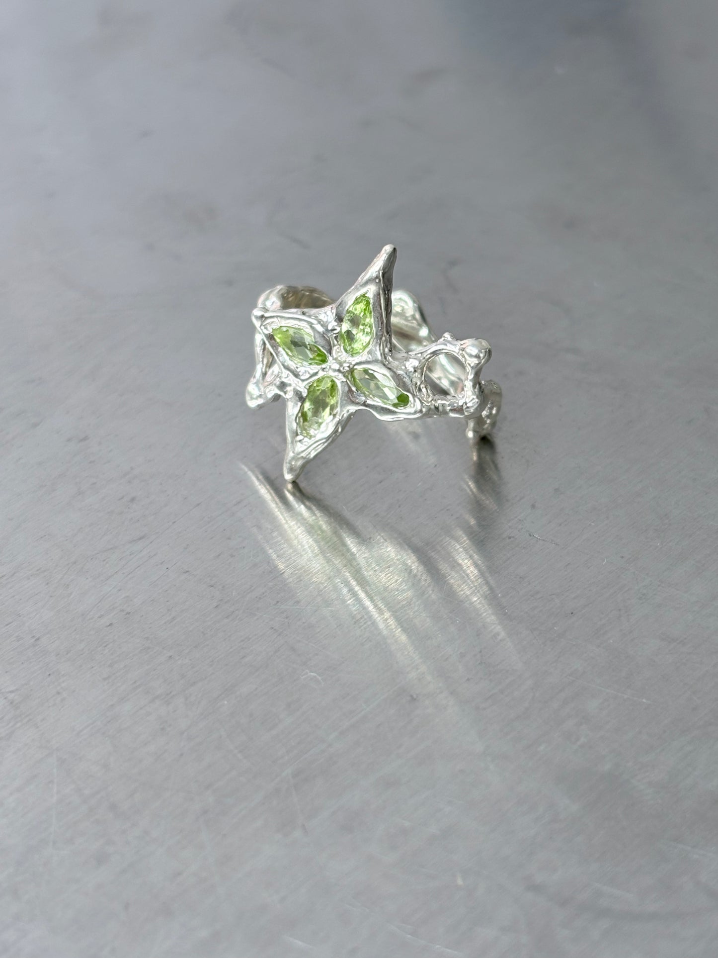 Peridot Quadruple Ring
