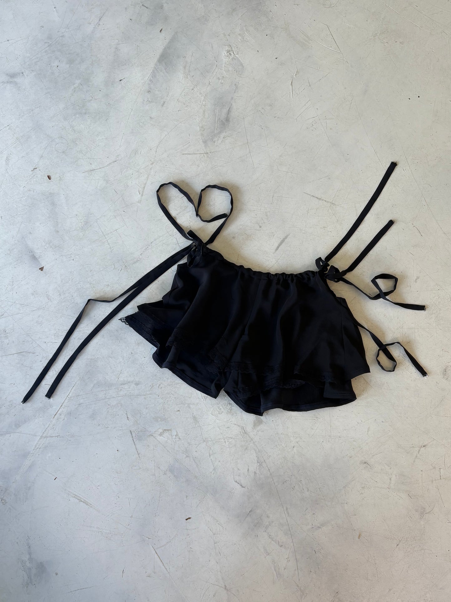 Double Lace Ribbon Shorts