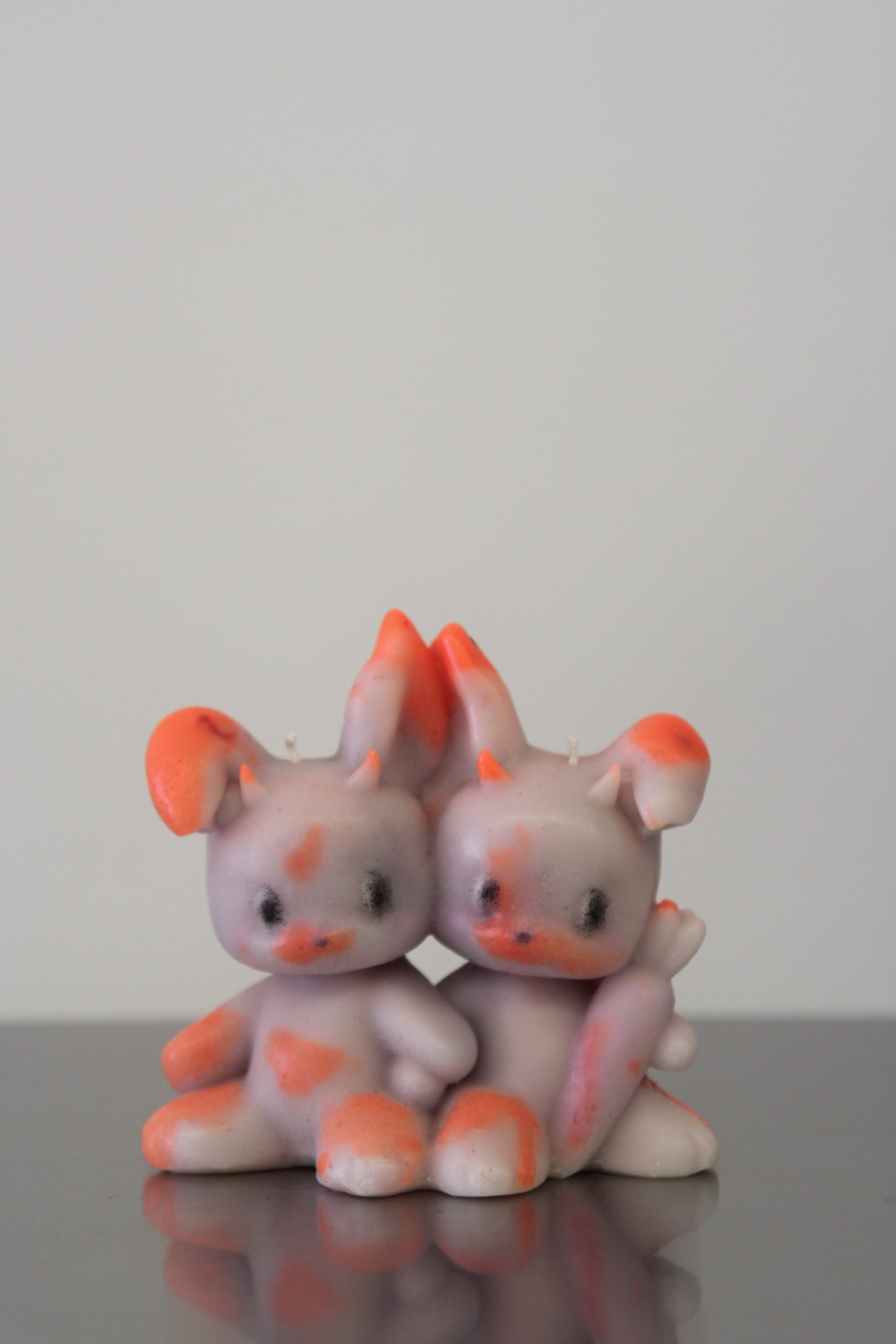 Evil Twin Candle - Grey/Orange