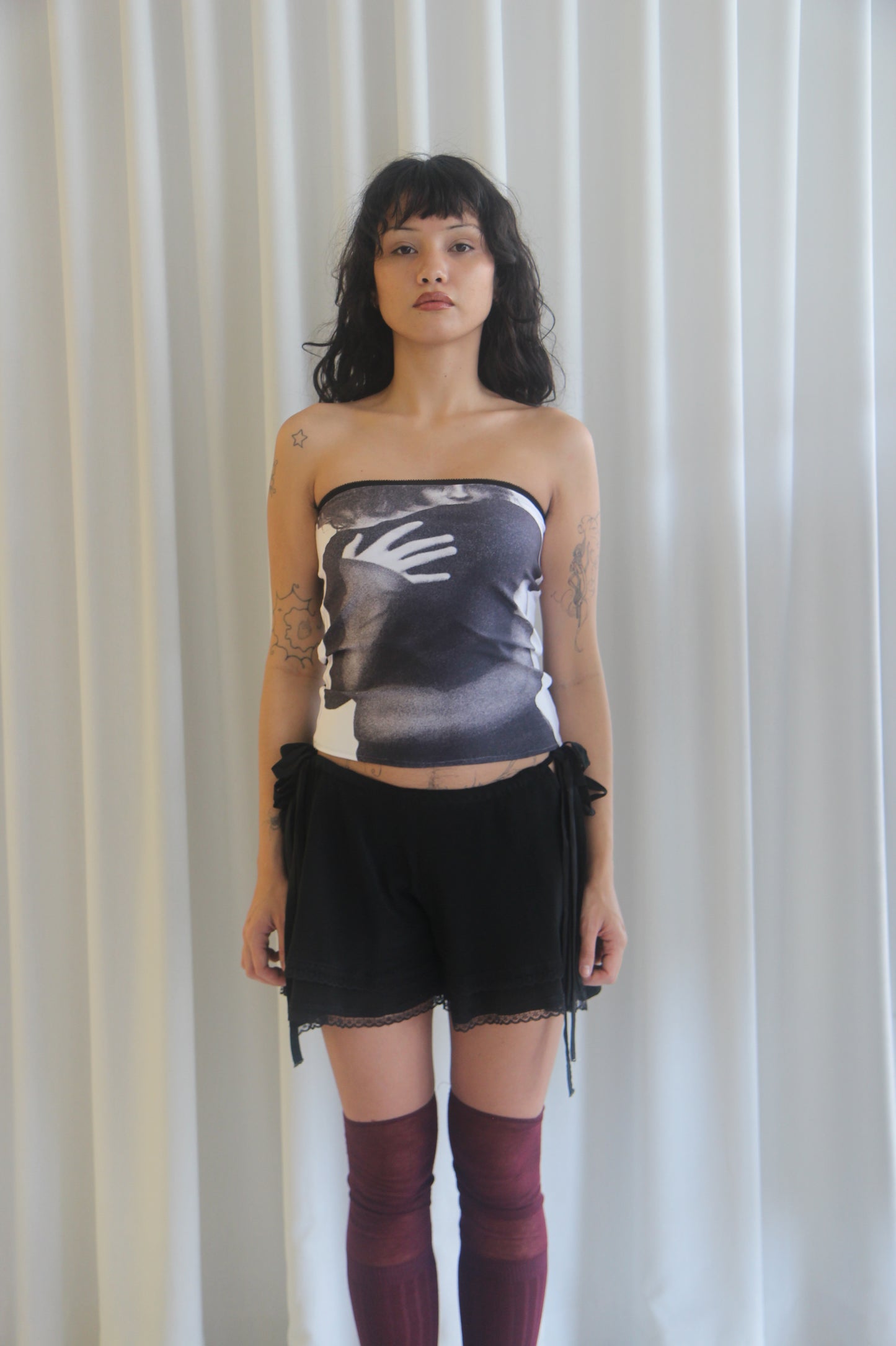Cascade Double Lace Tie Shorts