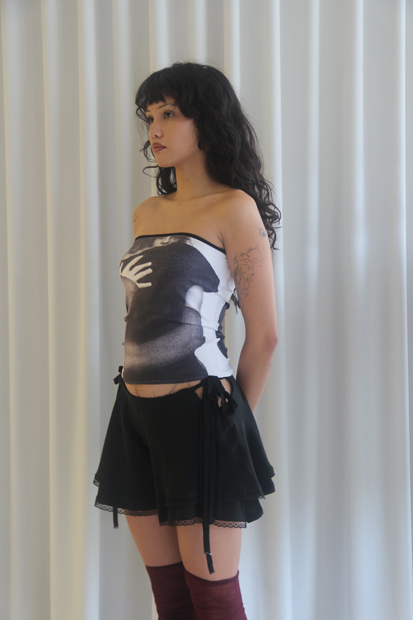 Cascade Double Lace Tie Shorts