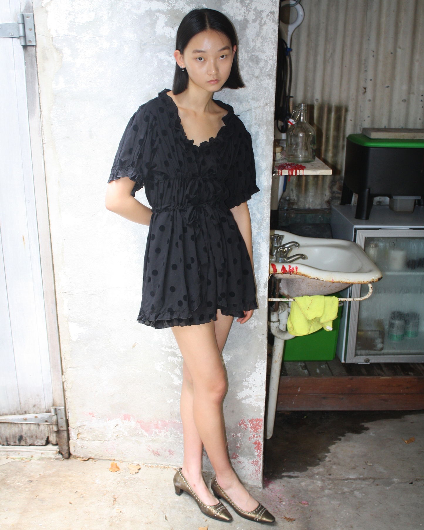 POLKADOT BABYDOLL DRESS