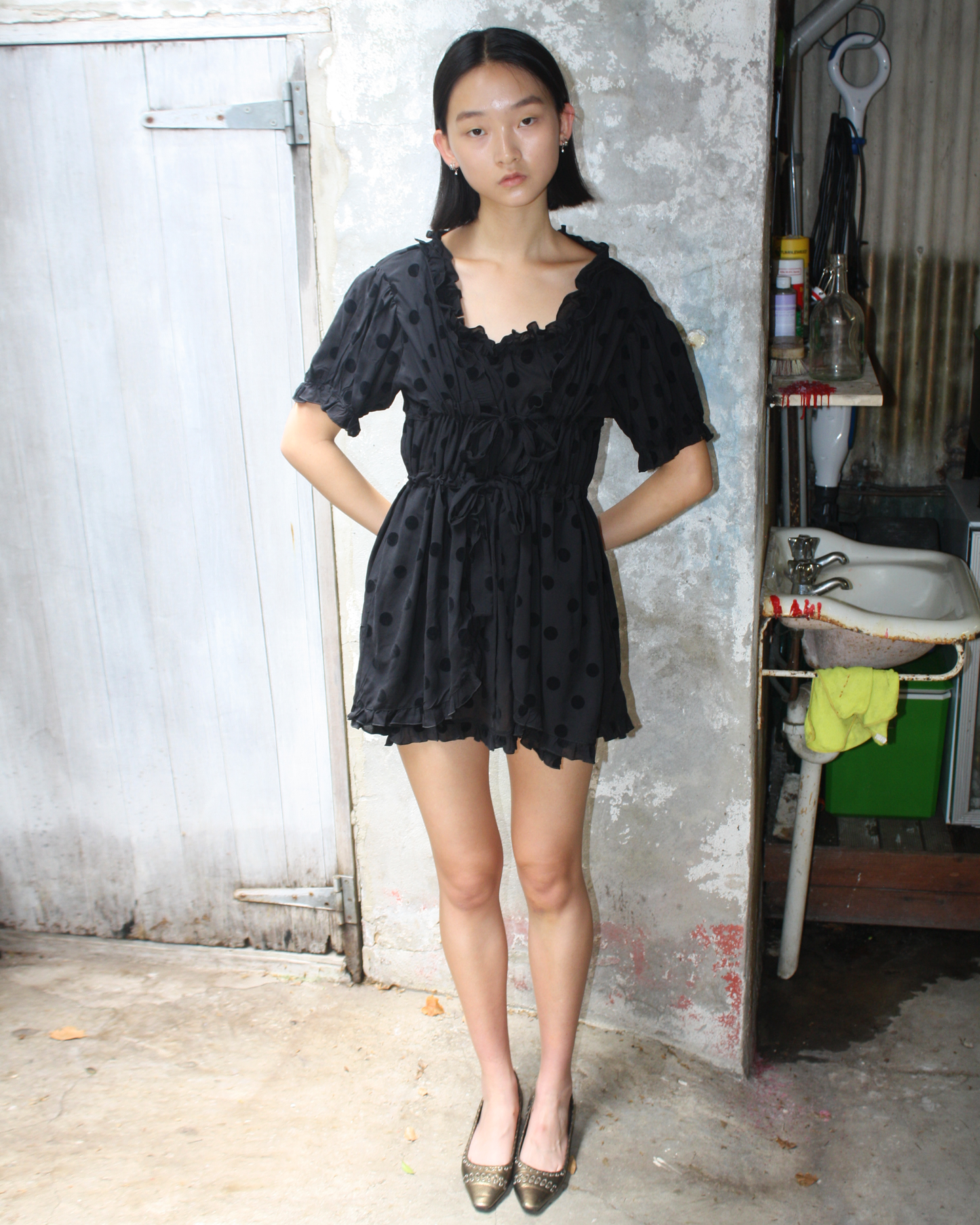 POLKADOT BABYDOLL DRESS