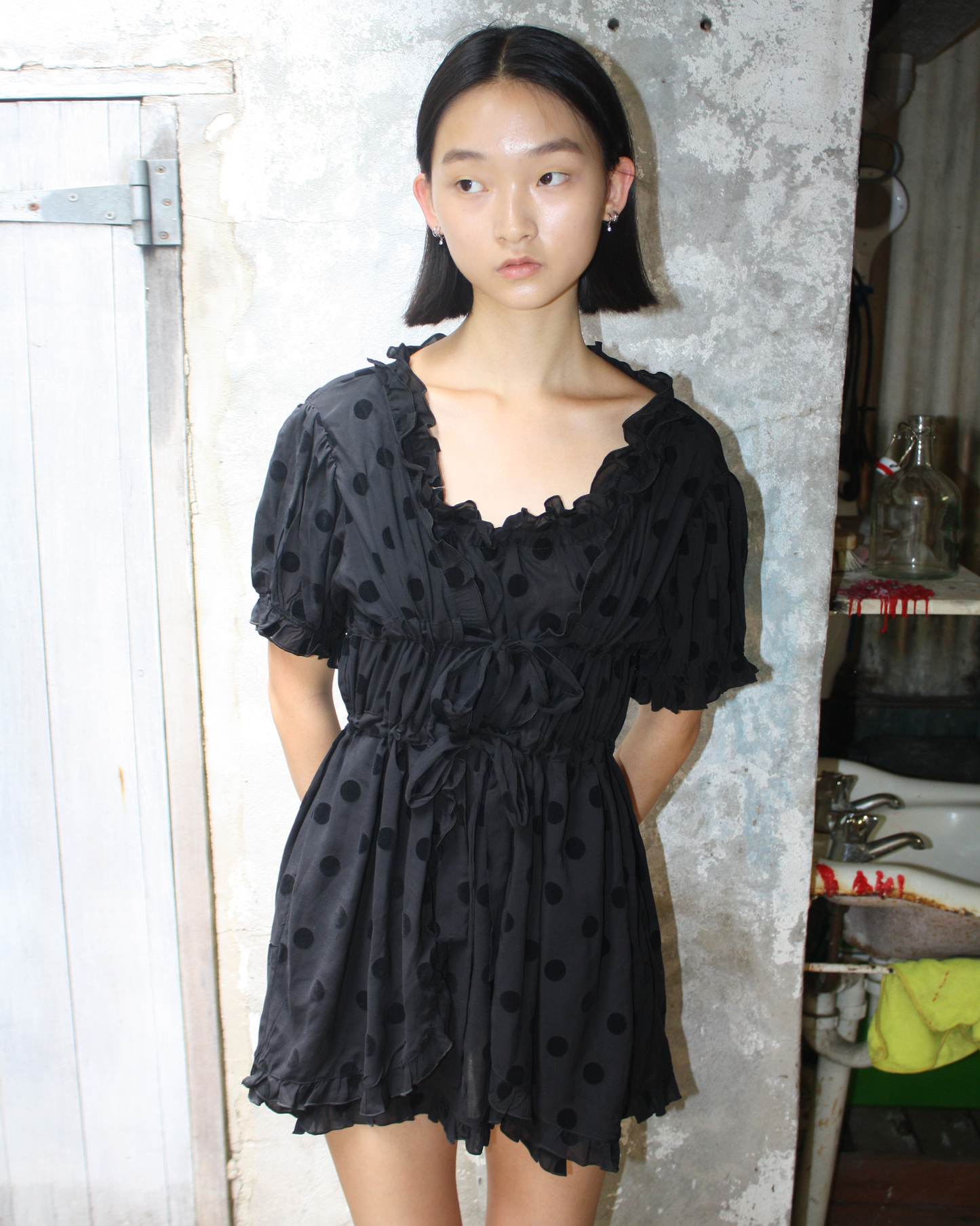 POLKADOT BABYDOLL DRESS