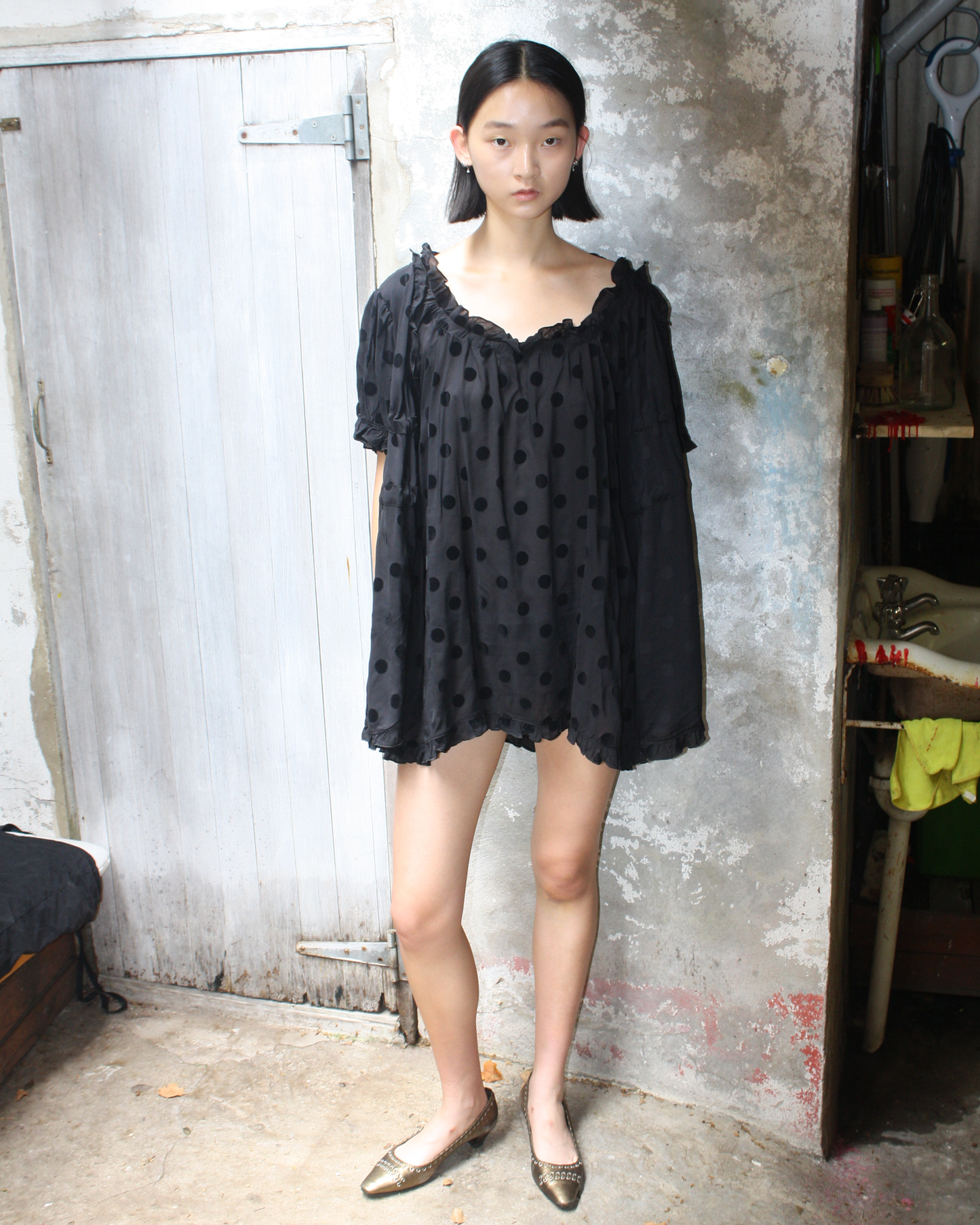 POLKADOT BABYDOLL DRESS