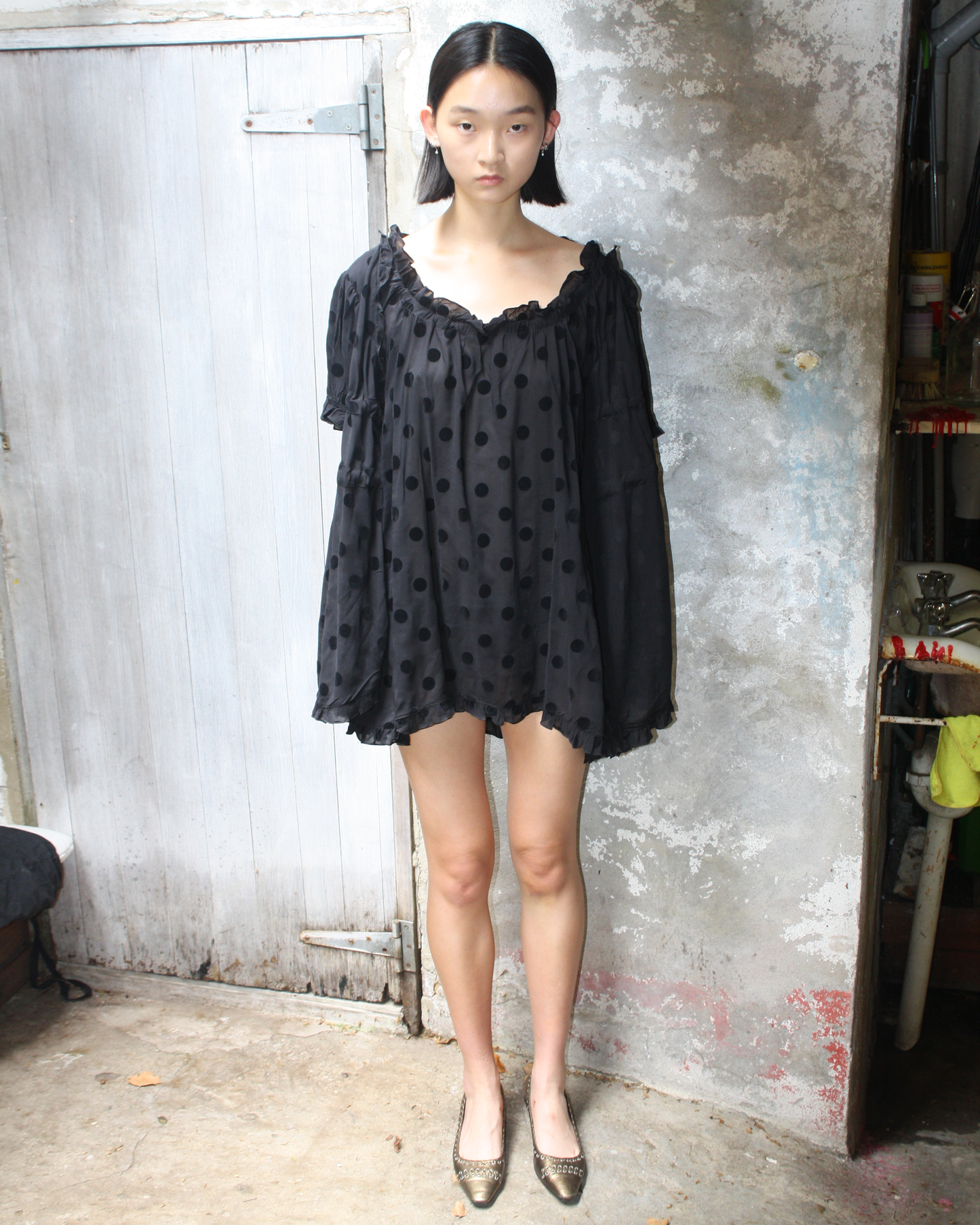 POLKADOT BABYDOLL DRESS