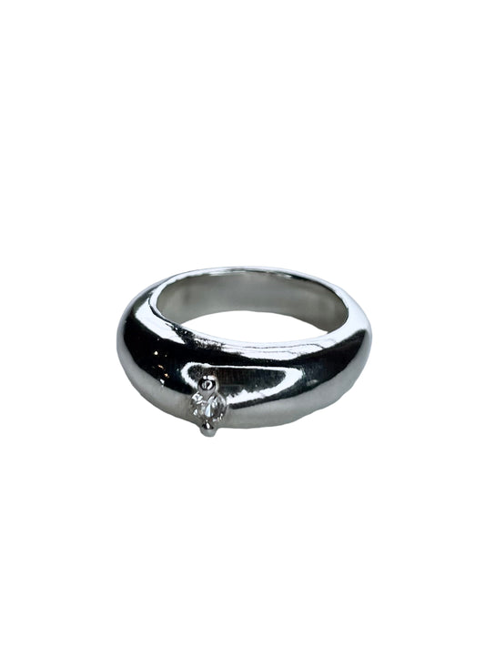 Orb Ring White Sapphire