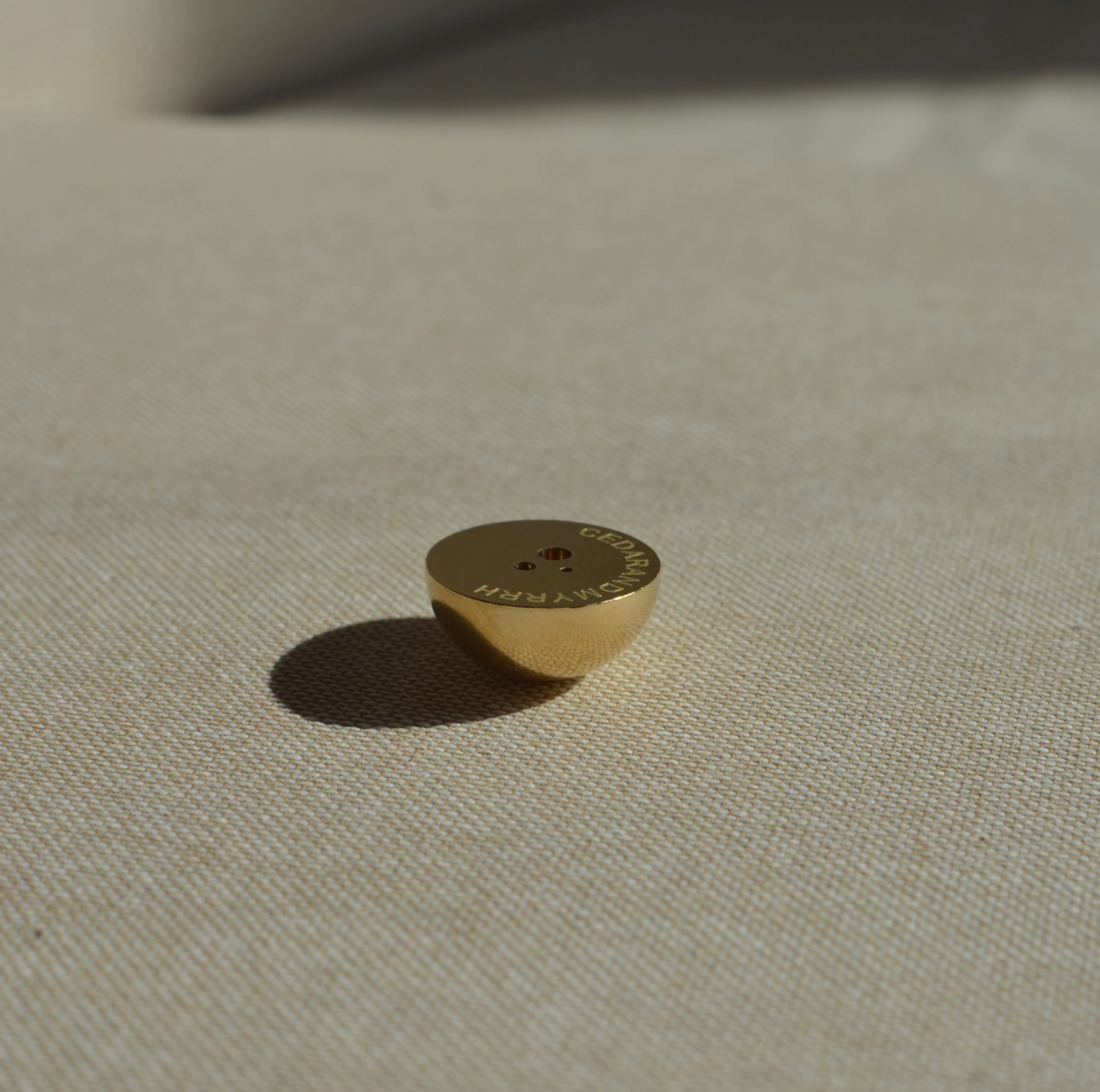 Hemisphere Brass Incense Holder