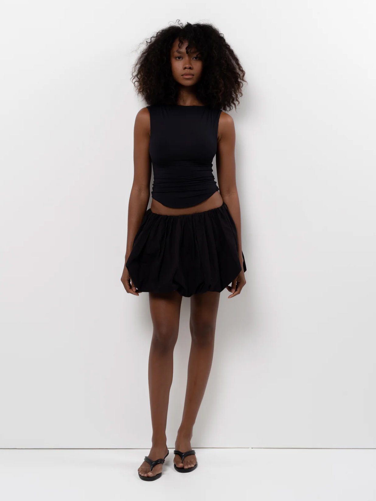 BALLOON SKIRT - BLACK