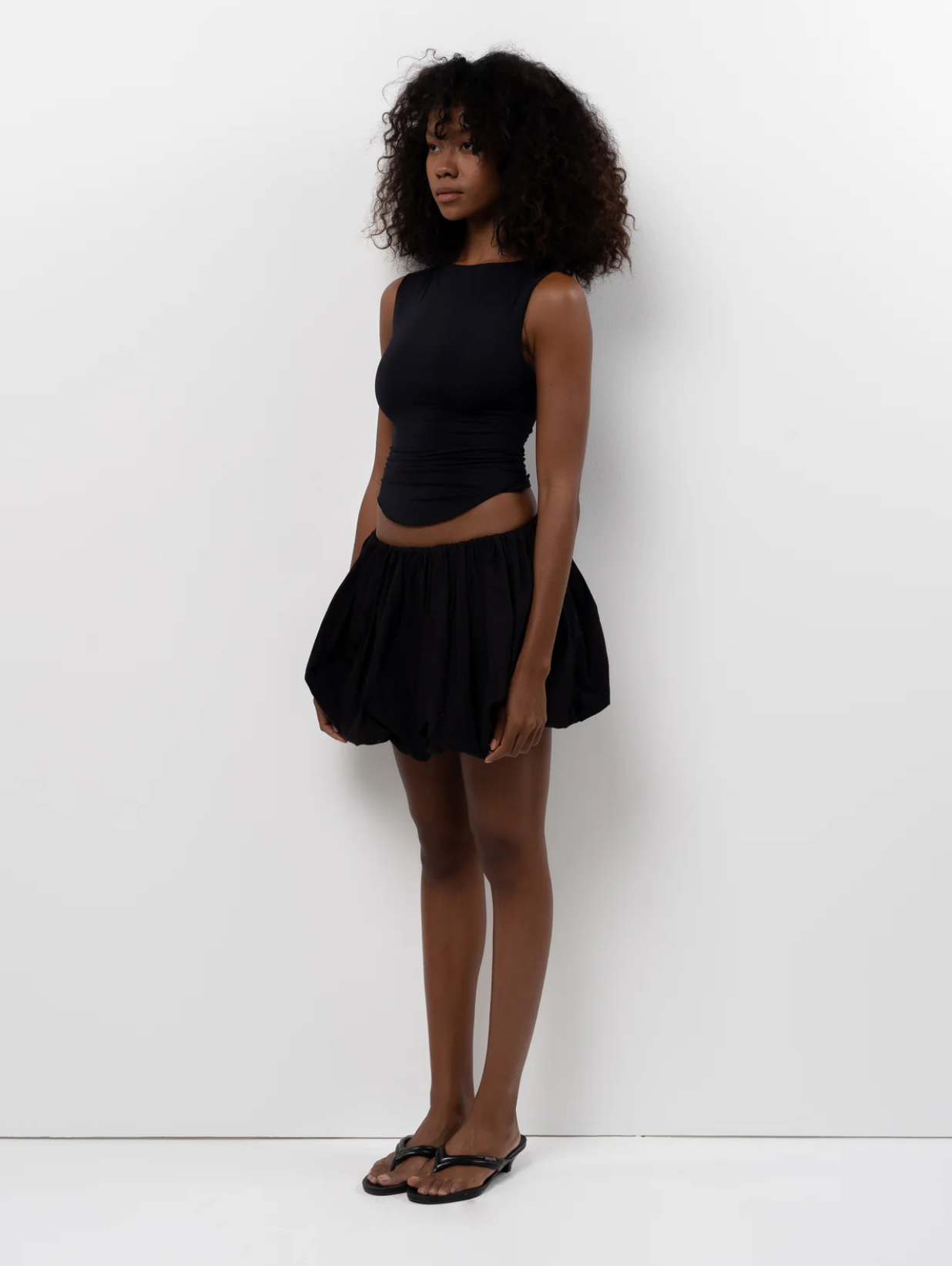 BALLOON SKIRT - BLACK