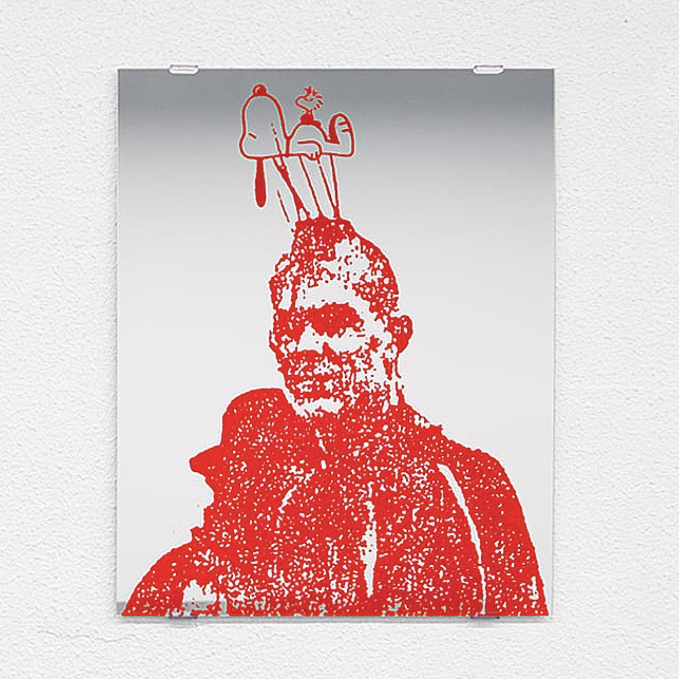 ‘No masters’ etched mirror 48cm x 60cm - JHNEUMANN Design
