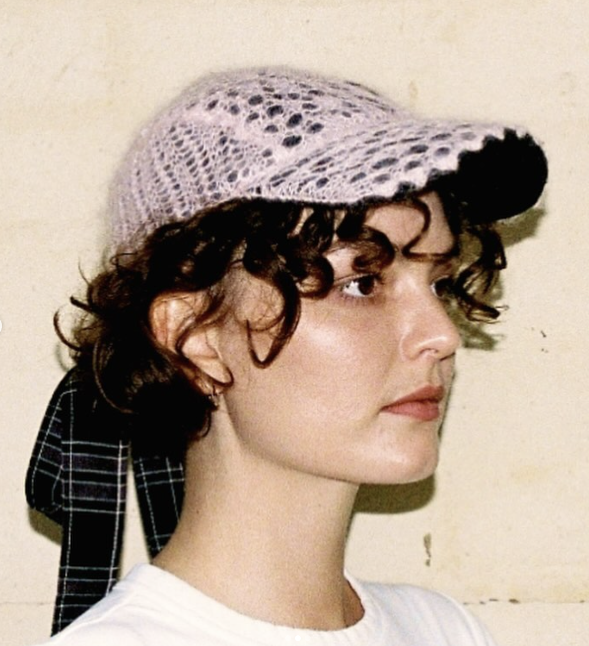 Rough Poppy Pink Mohair Cap