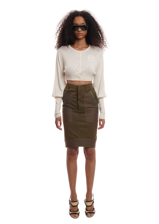 BUBBLE CARDI IN MILK