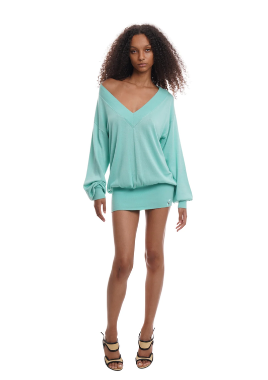 DEEP JUMPER IN AQUA MARINE