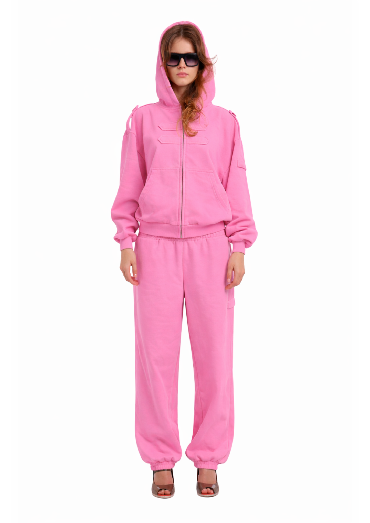 COVER HOODIE IN WORN ROSIE PINK