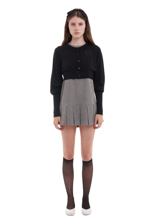 BUBBLE CARDI IN BLACK