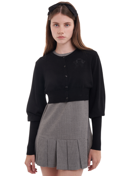 BUBBLE CARDI IN BLACK