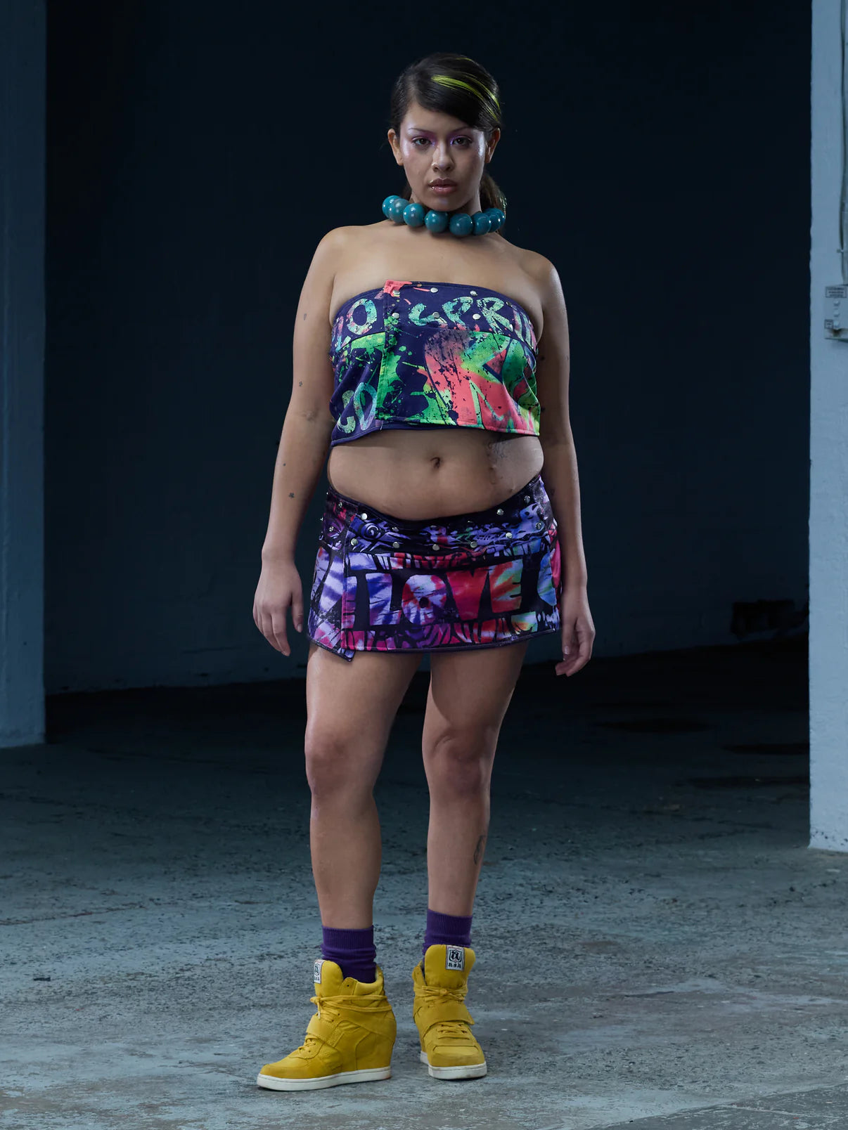 Briar Will - The Reversible Wrap Skirt | Neon / Lilac