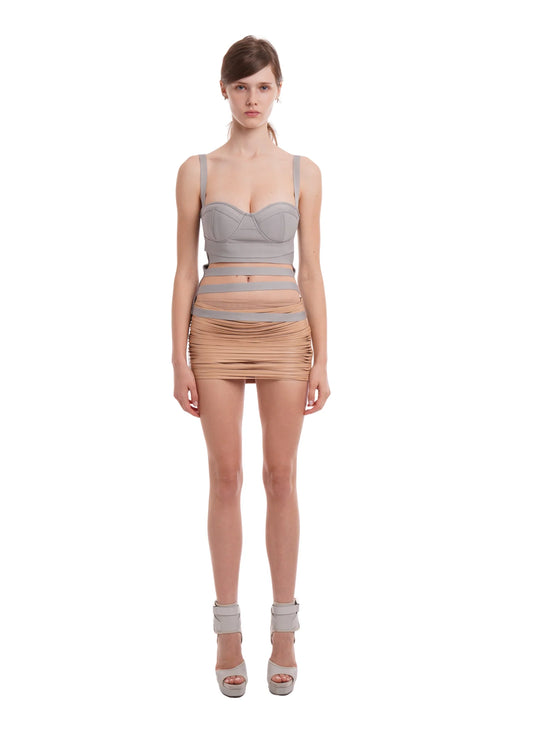 Sneak Bandage Top in Mid Grey