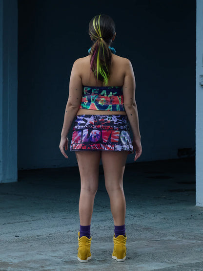 Briar Will - The Reversible Wrap Skirt | Neon / Lilac