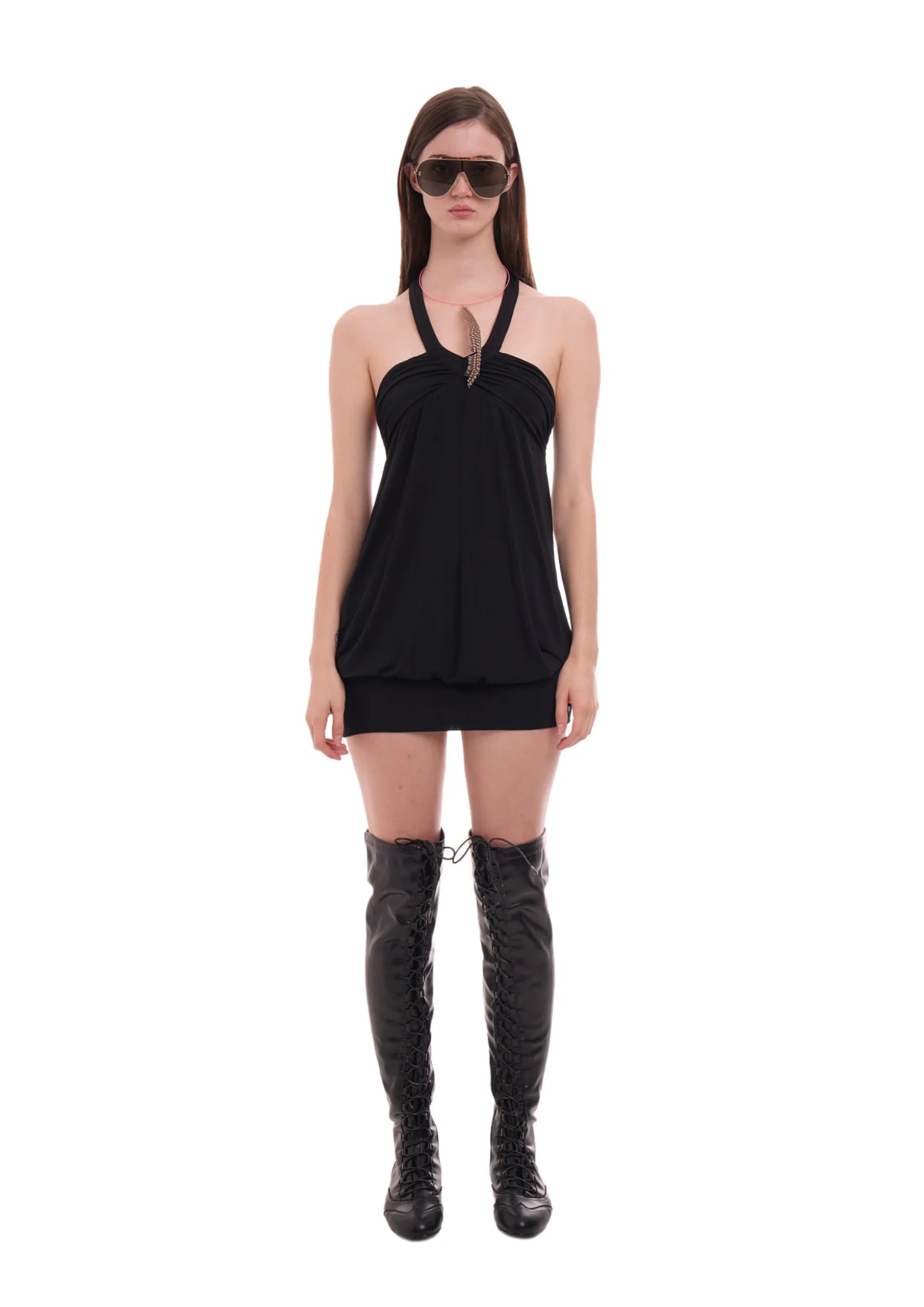 TWIST DRESS IN BLACK