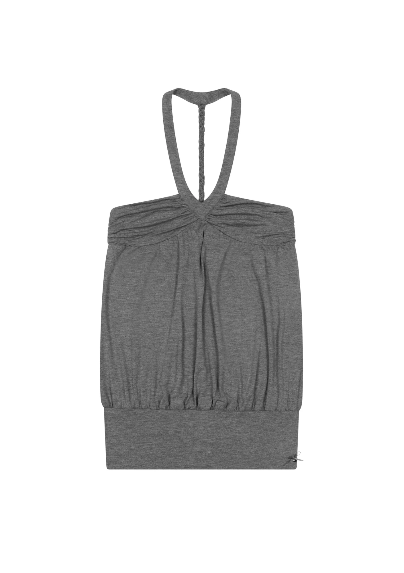 TWIST DRESS IN MID GREY