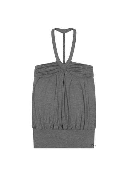 TWIST DRESS IN MID GREY