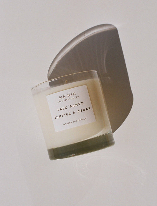 Palo Santo, Juniper, & Cedarwood Soy Candle / Available in 5oz & 8oz: Palo Santo & Juniper & Cedarwood / 8 OZ