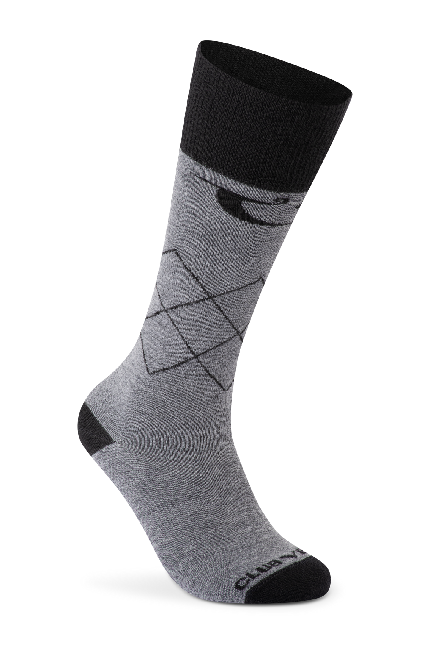 ARGYLE KNEE HIGH_GREY