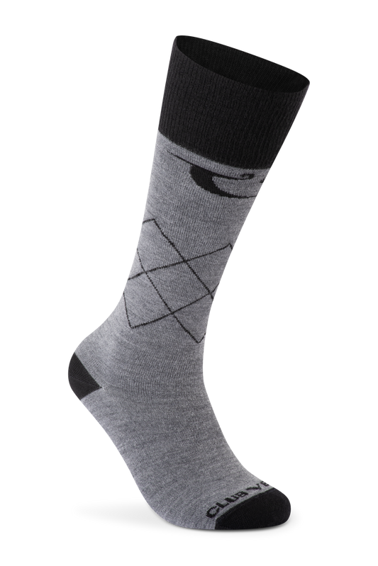 ARGYLE KNEE HIGH_GREY