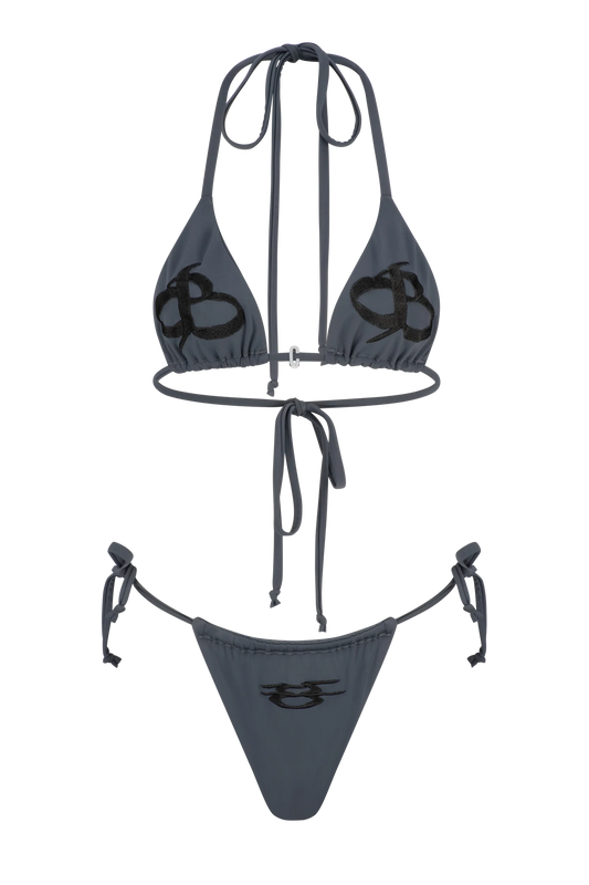 CALLIGRAPHY BIKINI GREY