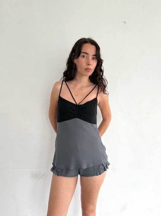 Silk Top - Grey