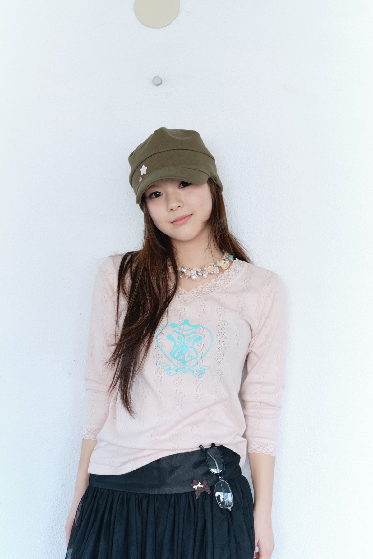Lace Top | Peach