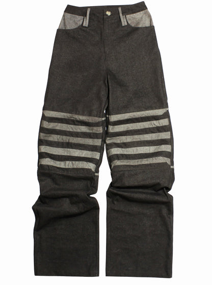 STRIPED OVERSIZED JEANS