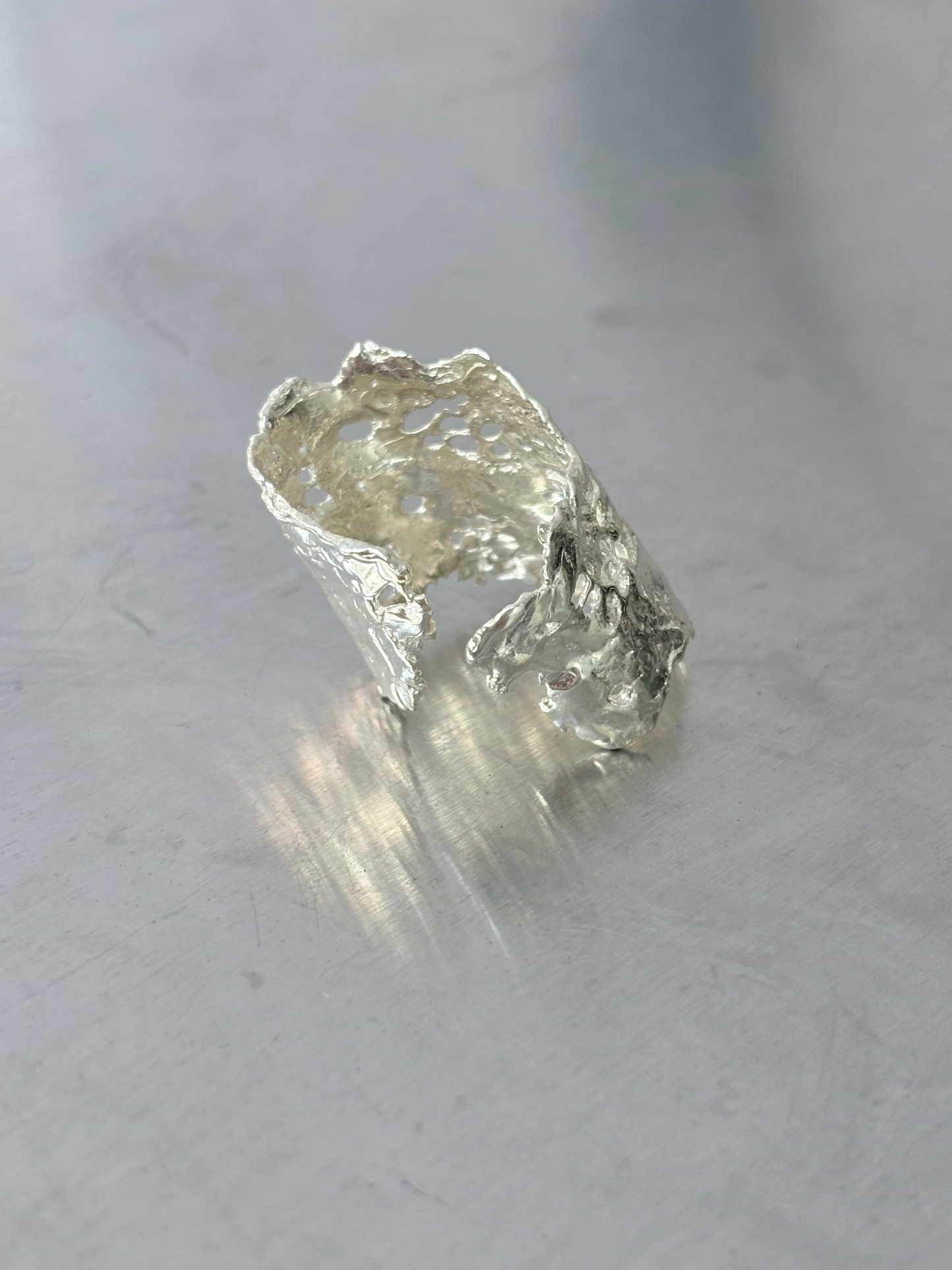 Garnet Square Lace Ring