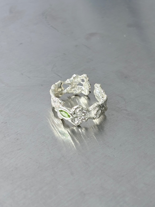 Peridot Heart Ring