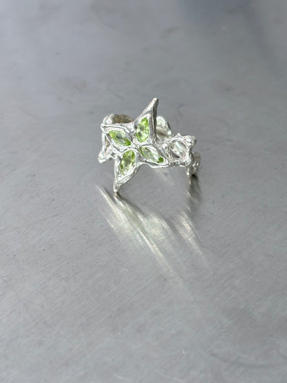 Peridot Quadruple Ring