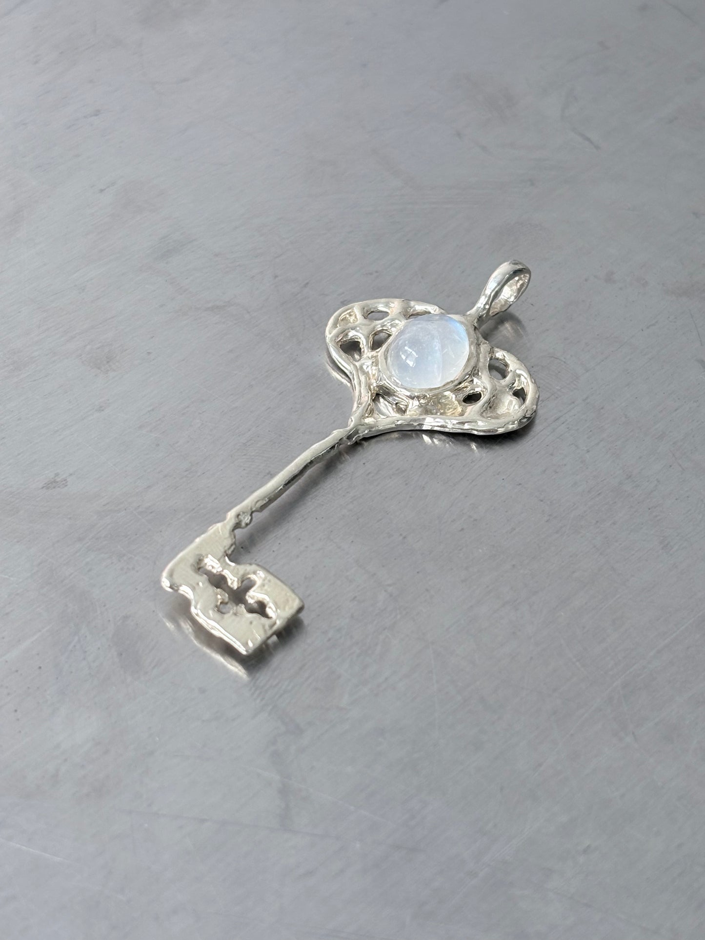 Moonstone Key Charm
