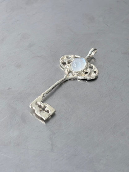 Moonstone Key Charm