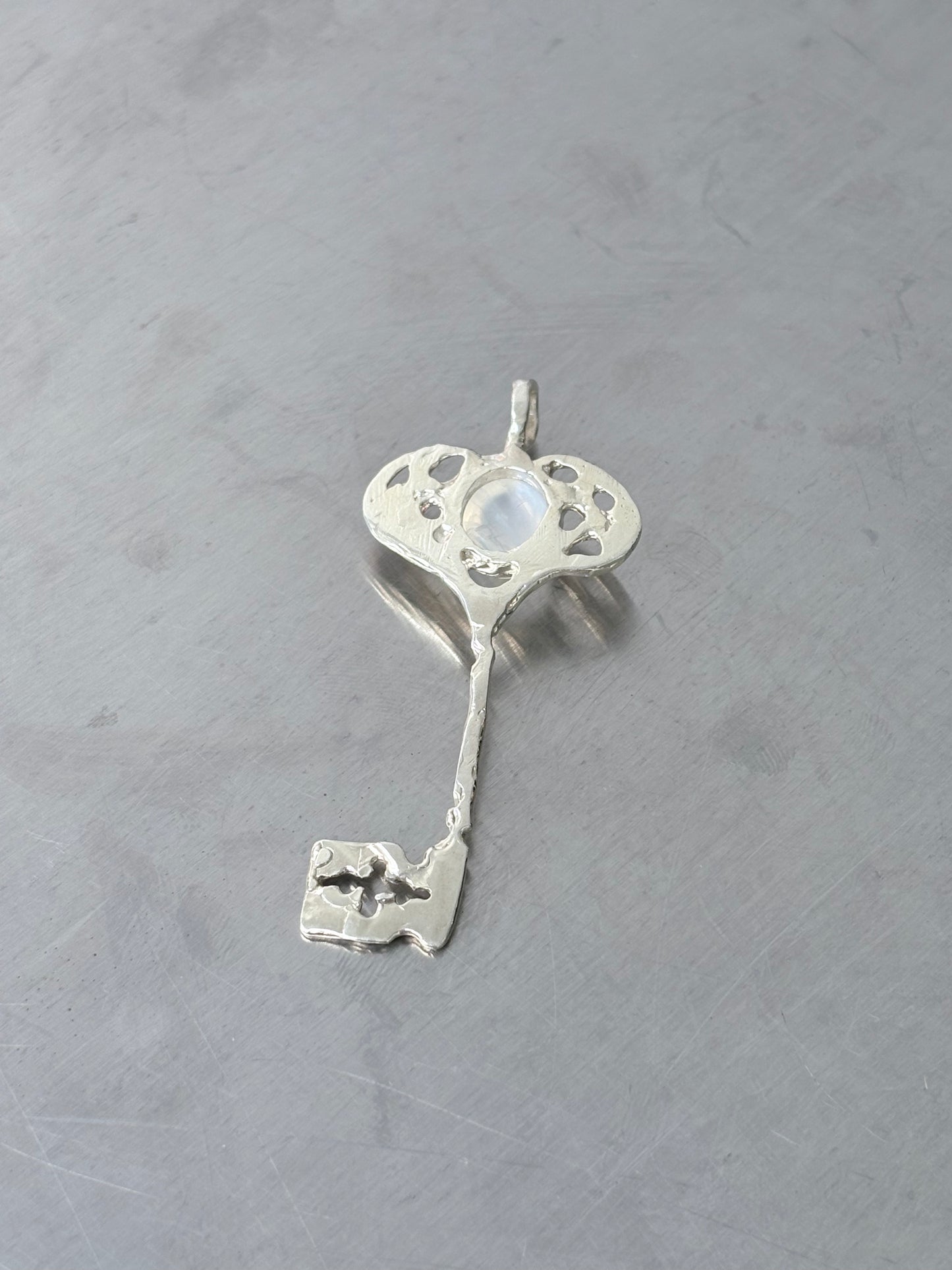 Moonstone Key Charm