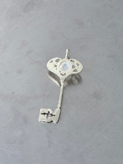Moonstone Key Charm
