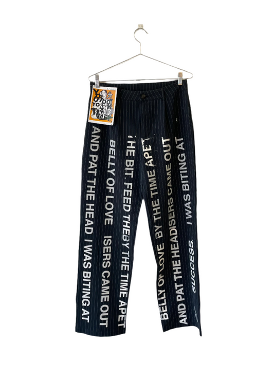 Pinstripe Hand Printed Pants