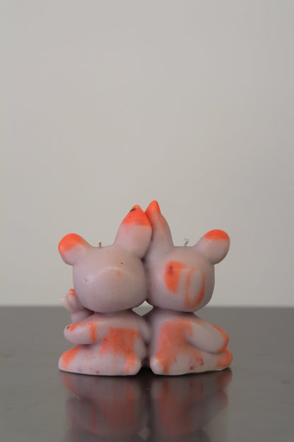 Evil Twin Candle - Grey/Orange