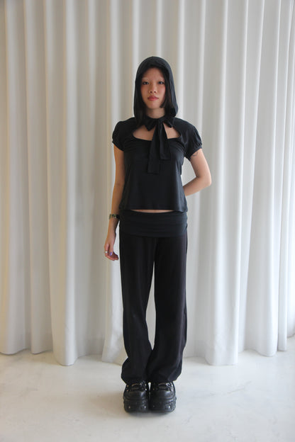 Billie Foldover Pants Black