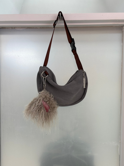 Everyday Suede Slouch Bag - Stone