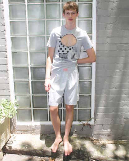 Logo Removal Tee Grey