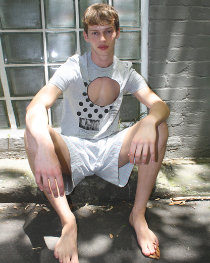 Logo Removal Tee Grey