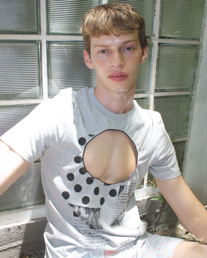 Logo Removal Tee Grey