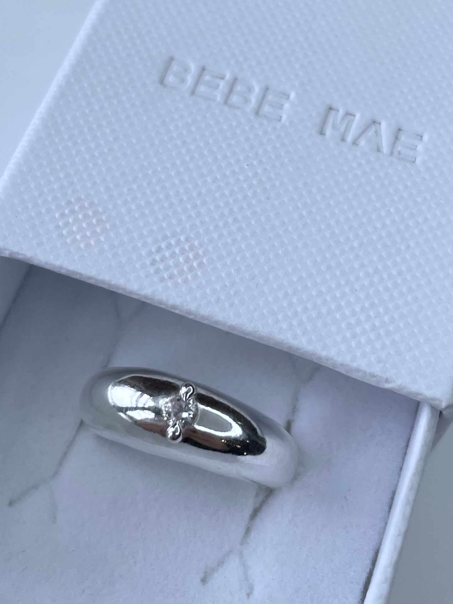 Orb Ring White Sapphire