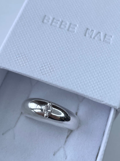 Orb Ring White Sapphire